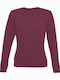 Damen Sweatshirt Burgundisch