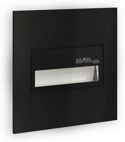 Zamel Classic Wall Lamp with Integrated LED and Cold White Light Black 7.3x7.3cm