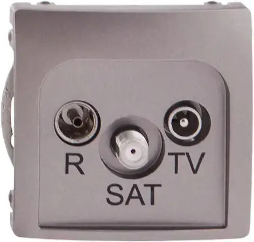 Kontakt-Simon TV-Antennensteckdose Grundlegend in Silber Farbe WMUA-03018z-J011