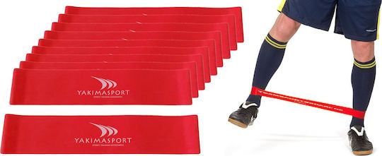 Yakimasport Long Loop Resistance Band Set 20 Pieces Red 0.5m