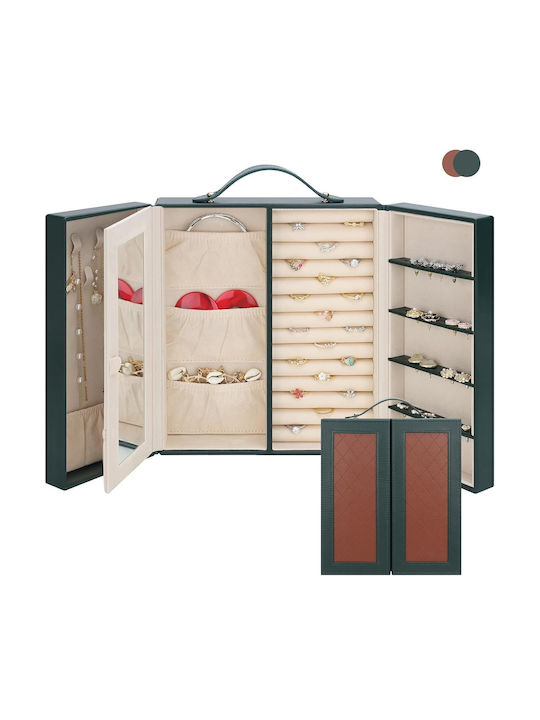 Cârlig pentru Bijuterii din Piele Ecologică Verde 25x22.5x7.5cm Cârlig pentru Bijuterii din Piele Ecologică Verde 25x22.5x7.5cm
