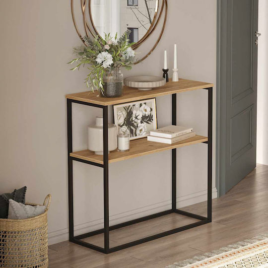 Console Table from Wood & Metal Natural W91xD35xH35cm
