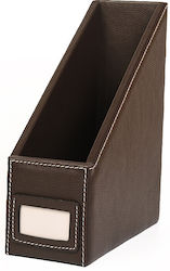 Leather Brown Magazine File Organiser Box 28×11×31.5 Genuine Leather 15brw05 1505-04