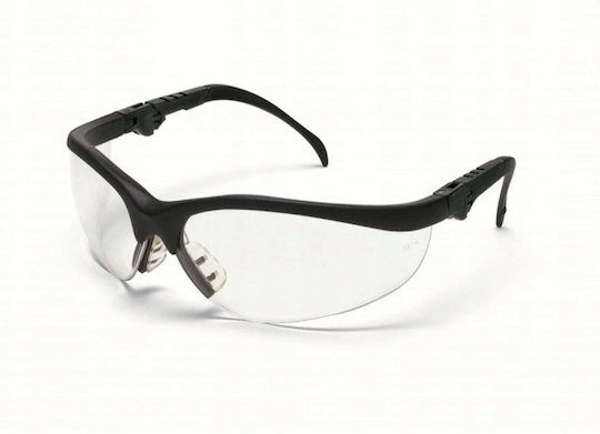 Mcr Safety Schutzbrillen Mcr Klondike Plus Transparente Gläser Schwarzer Rahmen