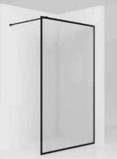 Walk-in Μπανιέρας με Συρόμενη Πόρτα Clear Glass Black 5907805435110