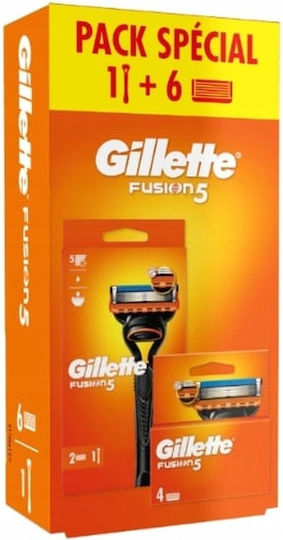 Gillette Бръсначка с Резервни Глави 5 Остриета за Чувствителна Кожа 6бр