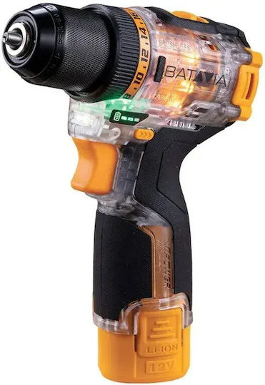 Batavia Mașină de găurit cu Baterie Fără perii 12V 1x2Ah & 1x1.5Ah