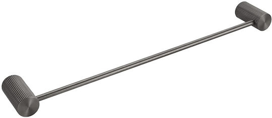 Rea Solo Single Wall-Mounted Bathroom Rail with Screws Silver