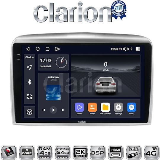 Clarion Gl74289 OEM Multimedia Car Audio System Screen Lancia Ypsilon 2006 2010 CarPlay Android Auto BT GPS WiFi GPRS