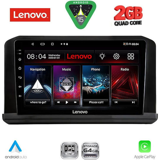 Lenovo Car Audio System for Mitsubishi Outlander 2022 Bluetooth USB WiFi GPS Apple CarPlay Android Auto with 9" Touch Screen