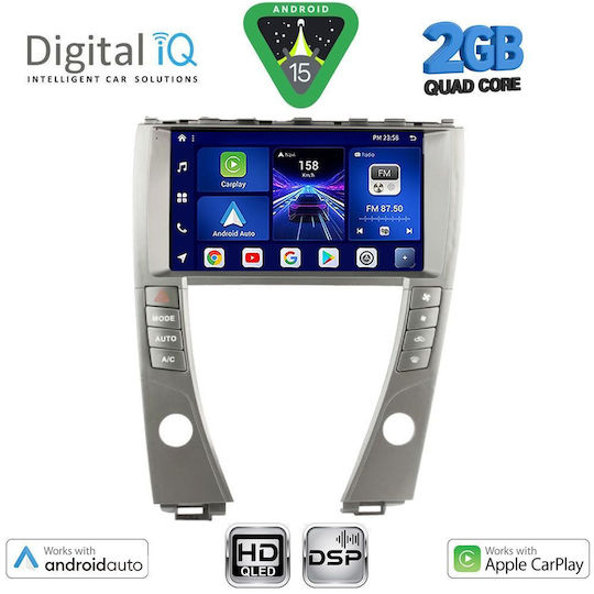 Digital IQ Автомобилна Аудио Система За Lexus ES 2006-2013 Bluetooth USB Вграден Wi-Fi GPS Apple CarPlay Android Auto С Touch Screen 9"