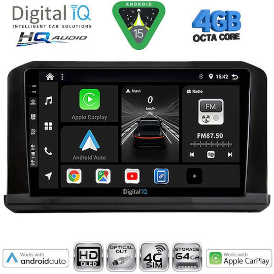 Digital IQ Car Audio System for Mitsubishi Outlander 2022 Bluetooth USB WiFi GPS Android Auto with 9" Touch Screen