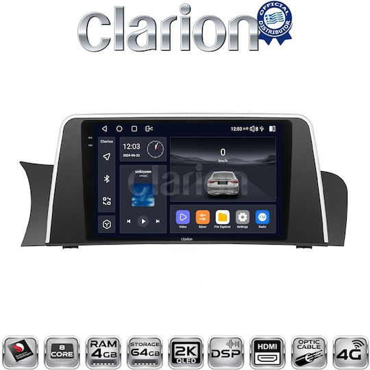 Clarion Автомобилна Аудио Система За BMW X3 (F25) / X4 (F26) 2011 > 2013 Bluetooth USB Вграден Wi-Fi GPS Apple CarPlay Android Auto