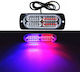 LED Strobe Warning Beacon Ultra Light 20 LED 12V/24V Red – Blue