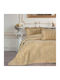 Cottonbox King Size Tagesdecken Set aus Polyester Braune 250x240cm 3 Stück
