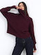 Women's Turtleneck Sweater Purple