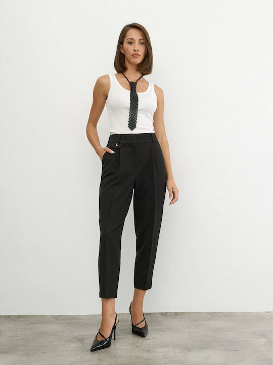 Women's Fabric Trousers Black