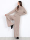 Women's Fabric Trousers with Elastic Beige