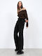 Women's Fabric Trousers Black