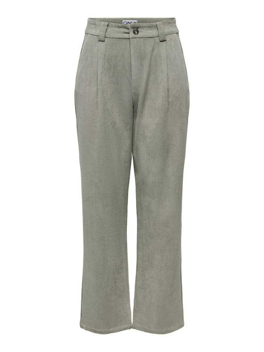 Only Damen Stoffhose Smokey Olivgrün