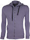 Herren Sweatshirt mit Lila Kapuze