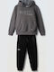 Kids Sweatpants Set Grey-Black