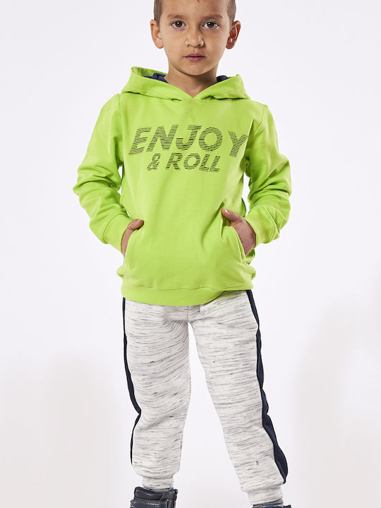 Kids Sweatpants Set With Top Green