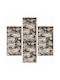 Diva Hl298a Modern Bedroom Rug Set Cream Brown 3 Pieces