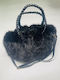 Genuine Damen Schultertasche Schwarz