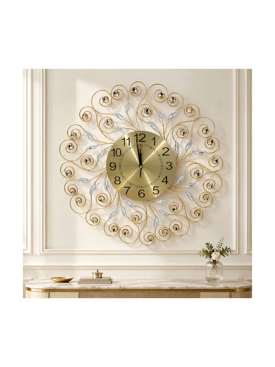 Keskor Metallische Goldene Wanduhr Ø50cm
