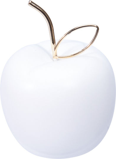 Decor pentru masă Măr Mat Alb 16cm
