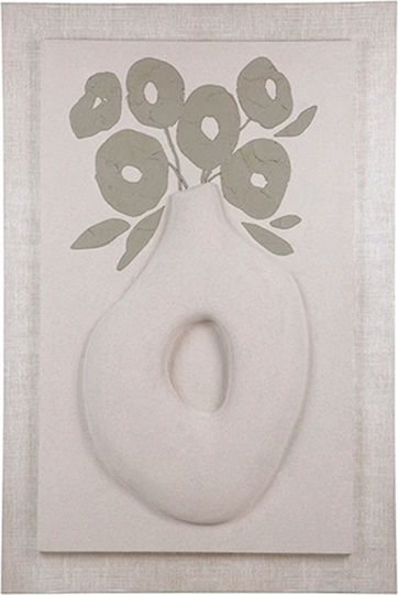 Canvas Painting 3D Vase Beige-Green 80x120cm Eurolamp 812-20129