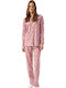Minerva Set de pijamale de iarnă pentru femei Violet