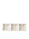 Set of 3 White Square Ceramic Bowls 11x11x4.5 cm Iliadis 94871