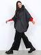Women's Grey Poncho