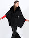 Women's Black Poncho