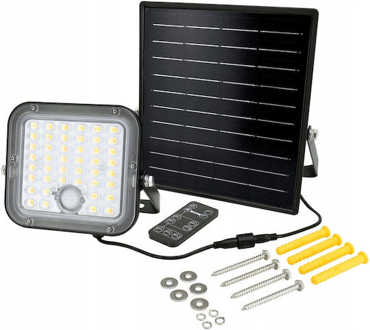 Bemko Водоустойчив Соларен LED Прожектор 10W Топло Бяло 3000K с Датчик за Движение IP65