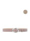 Leather Women's Belt Beige