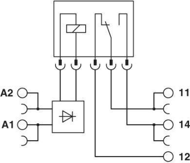 Phoenix Contact Ρελέ Ράγας Ισχύος Μονοπολικό με Τάση 24V