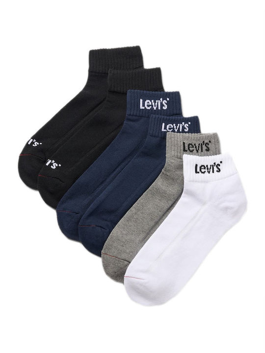 Levi's Мъжки Чорапи Black/navy/white/grey 6Pack