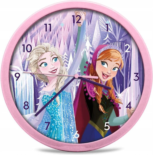 Детски Часовник На Стена Elsa Anna Пластмаса 25см