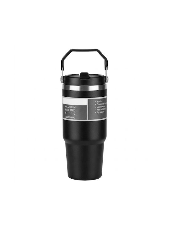 SPV SPV Wasserflasche Rostfreier Stahl 900ml Schwarze