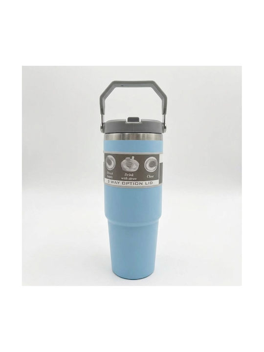 SPV Wasserflasche Rostfreier Stahl 900ml Hellblau