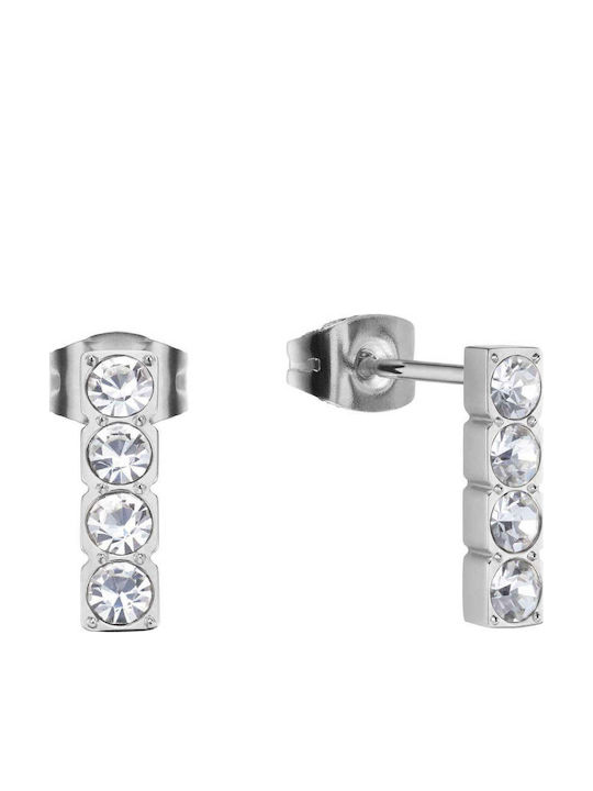 Bering Arctic Pave Earrings Made Of Steel Bering Arctic Pave Earrings Made Of Steel