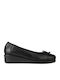 Leder Damen Ballerinas Schwarze