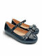 Kids Pumps & Ballerinas Anatomic with Hoop & Loop Closure Patent Leather Black