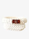 Phos & Gaia Decorative Wicker Basket with Handles White 15x15cm
