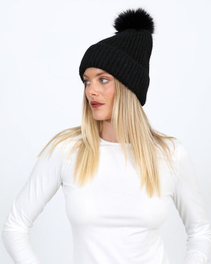 Beanie Unisex Strickmütze in Schwarz Farbe