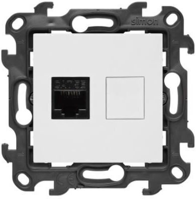 Kontakt-Simon Simon Μονή Εξωτερική Πρίζα Δικτύου RJ45 σε Λευκό Χρώμα N51.01/11