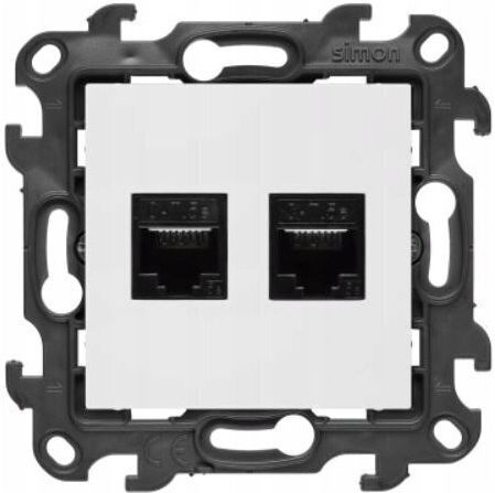 Kontakt-Simon Διπλή Πρίζα Δικτύου RJ45 σε Λευκό Χρώμα N52.01/11
